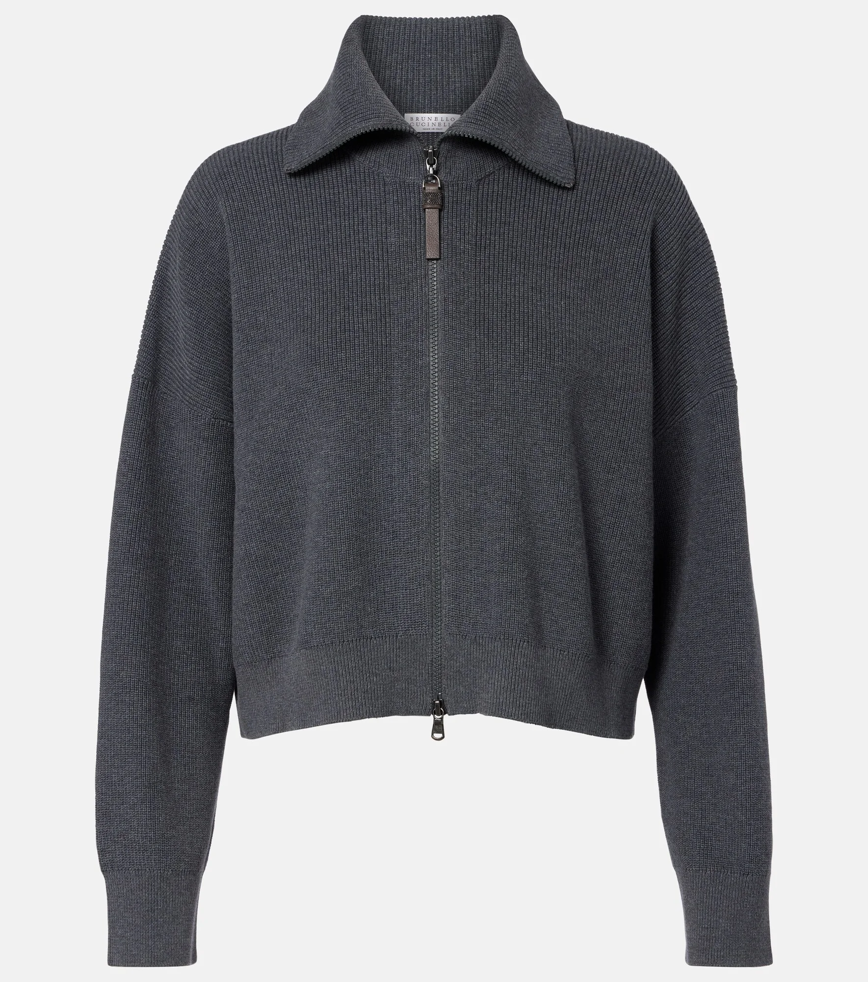 Cotton zip-up cardigan - 1