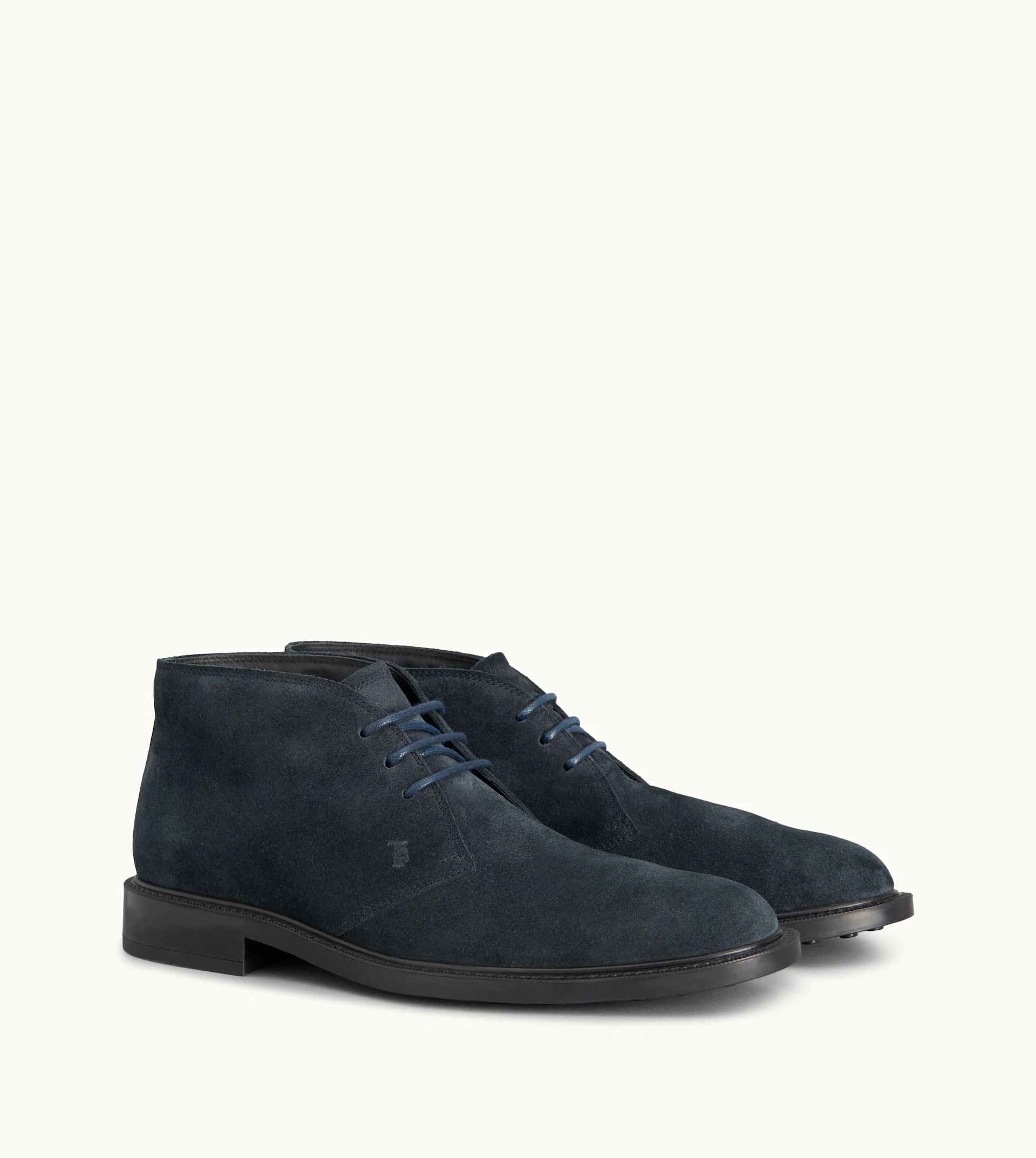 SHORT ANKLE BOOT IN SUEDE - BLUE - 4