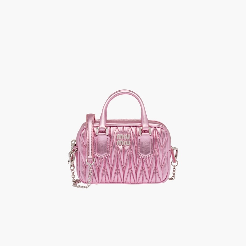 Matelassé nappa leather top-handle mini-bag - 2