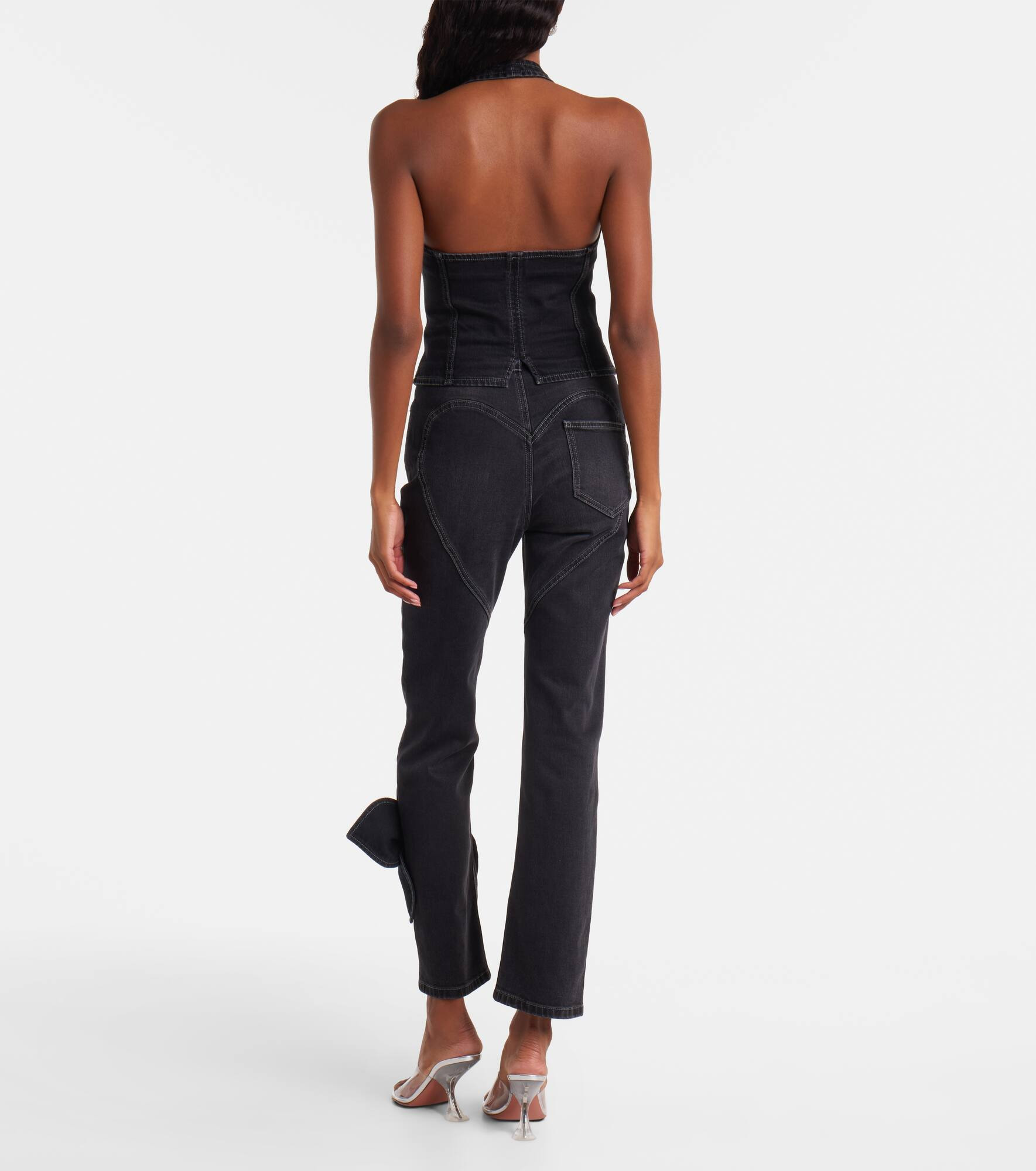 Bow-detail denim top - 3