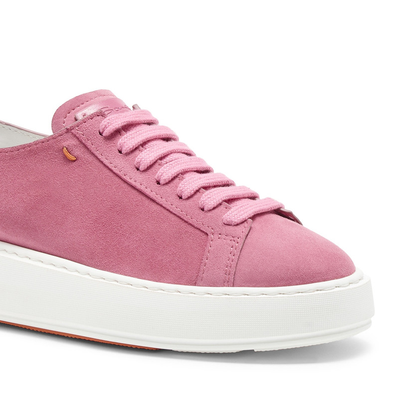 Women's pink suede sneaker 6