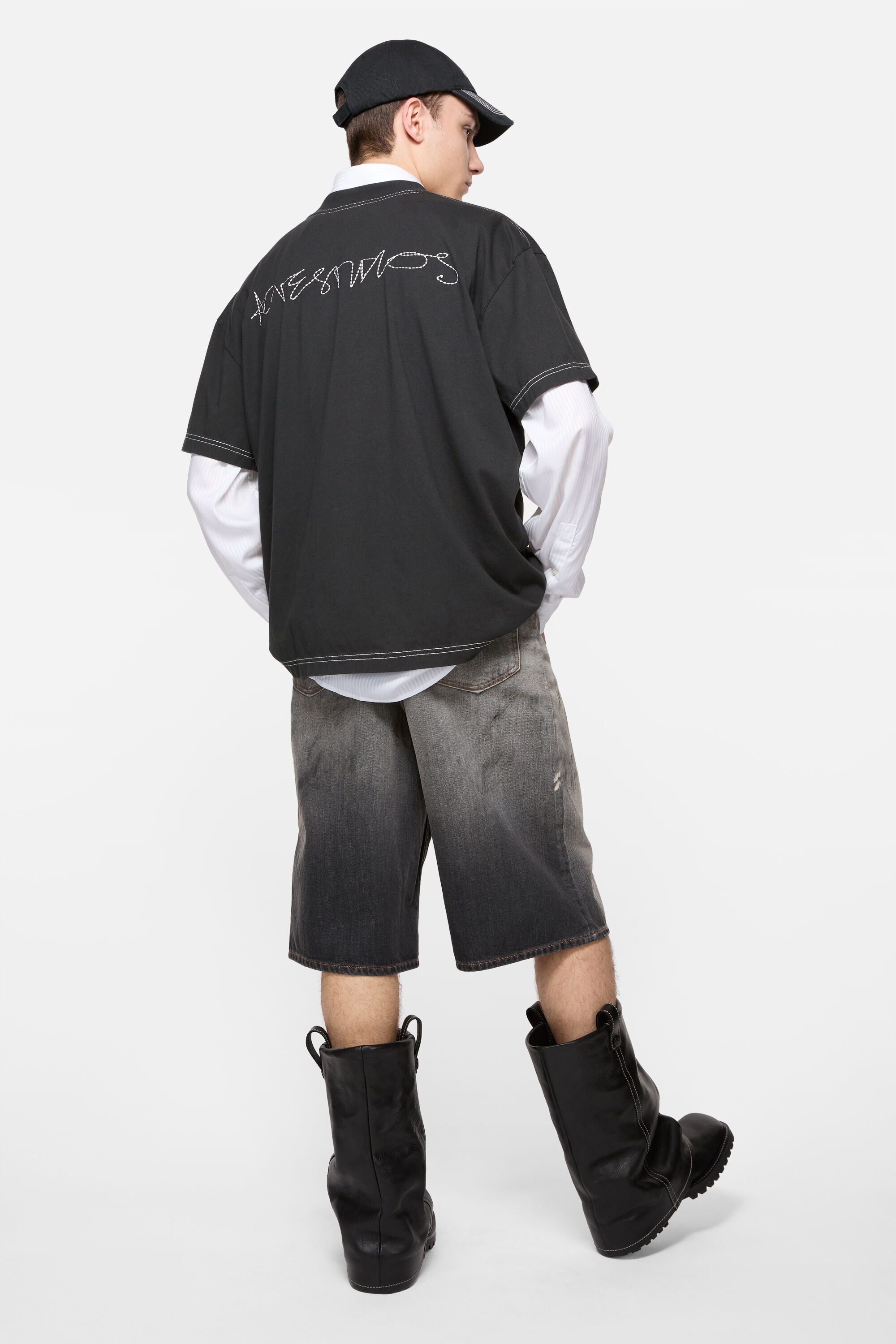 Logo t-shirt - Faded black - 4