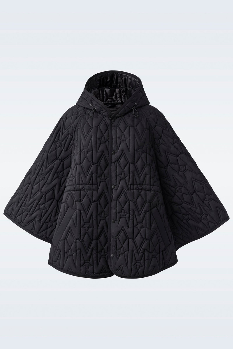 MICAH Mattle light down monogram poncho with hood 1