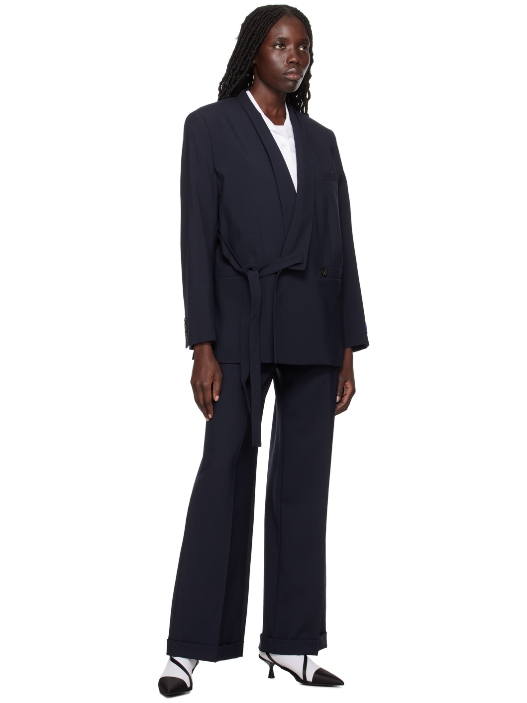 Navy Kenzo Paris Tailored Trousers - 4