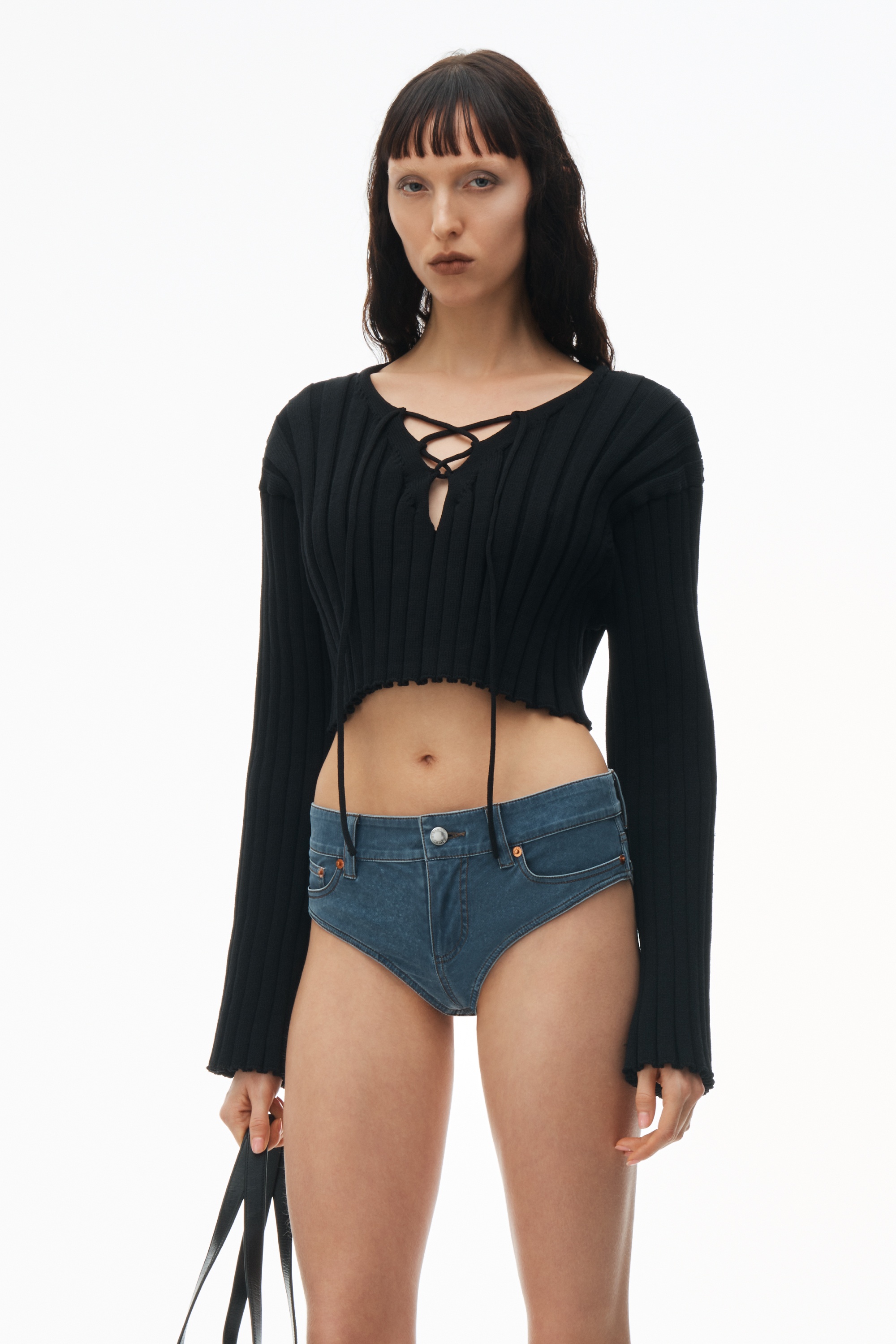 Cropped Pullover With Dropped Shoulder - 2