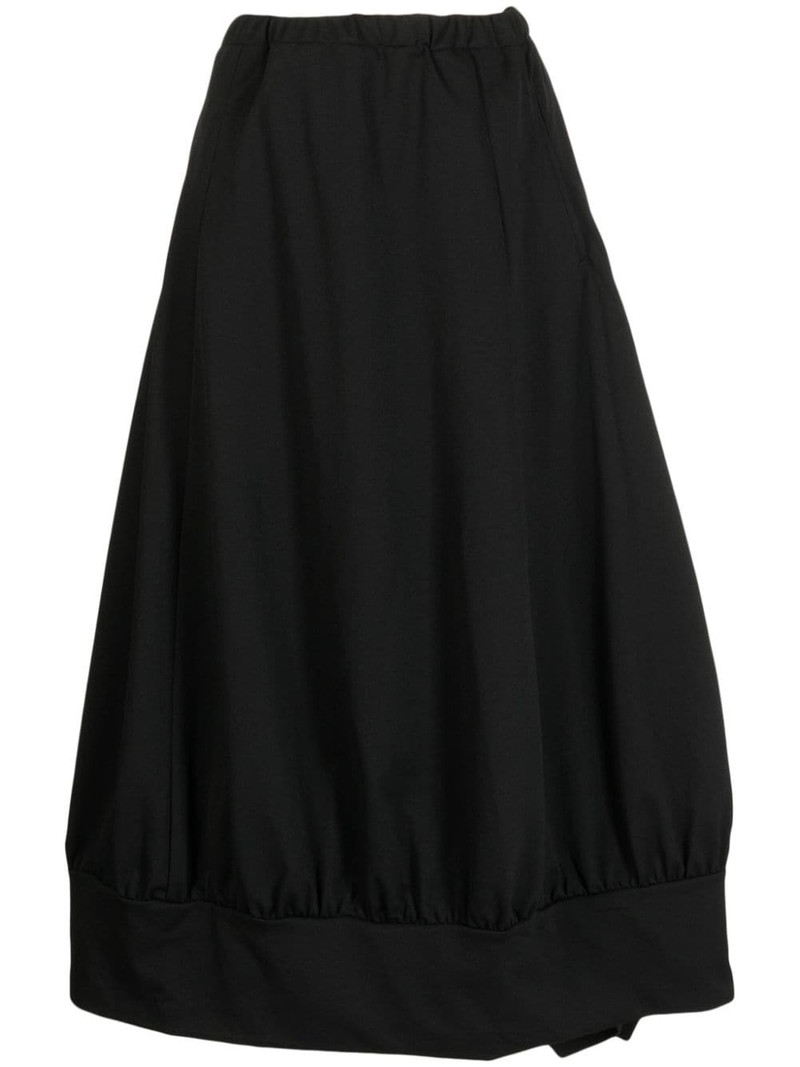 asymmetric high-waist midi skirt 1