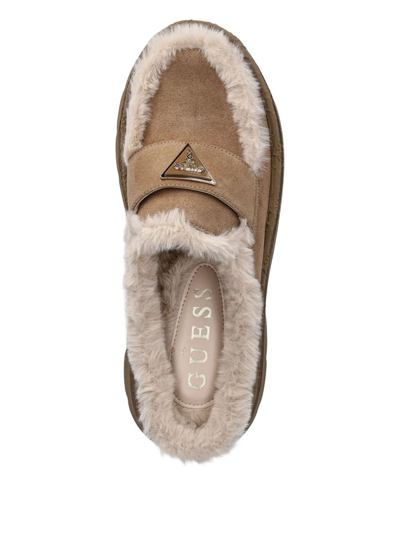 70mm faux fur-trim mules 3