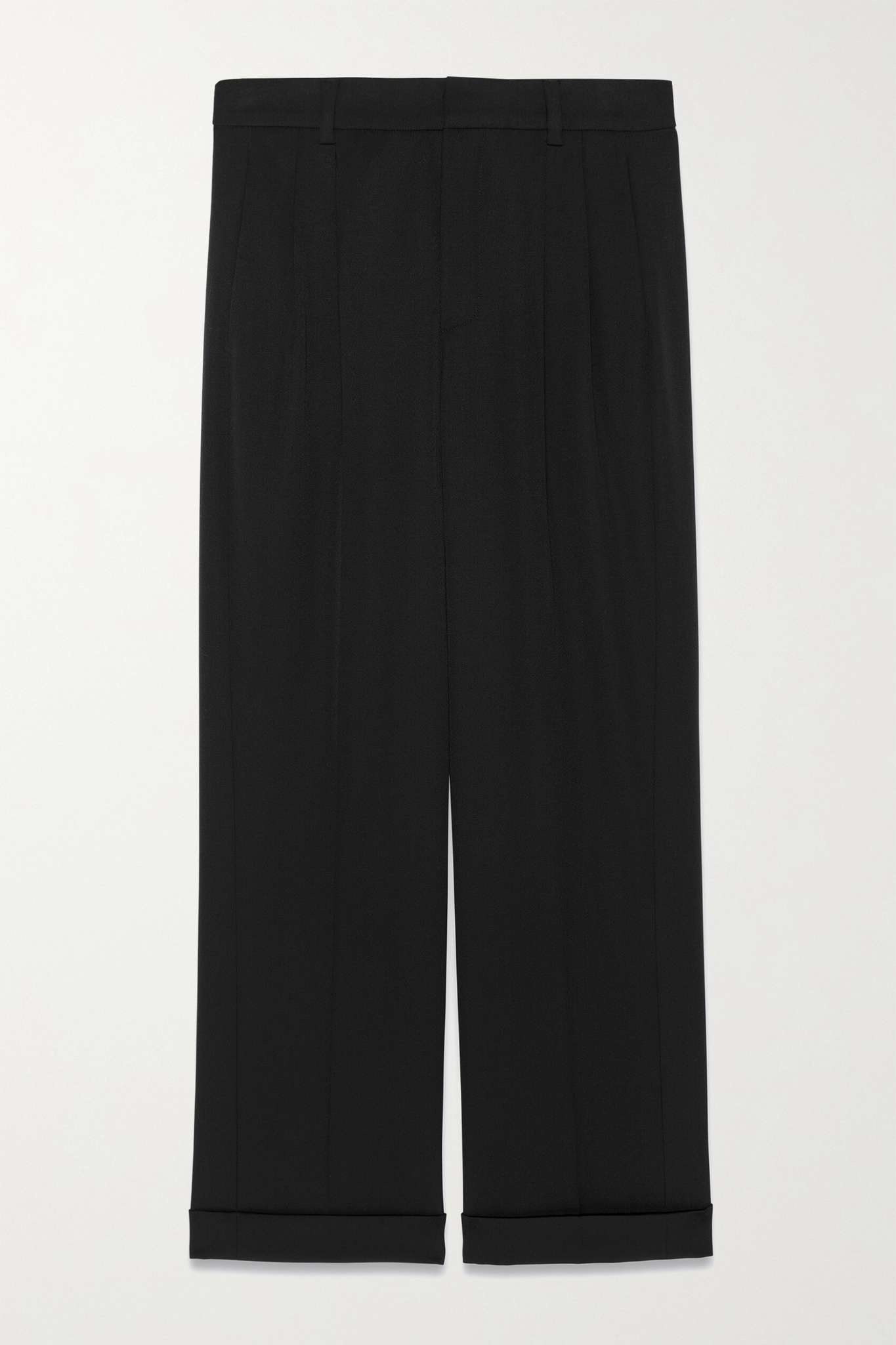 Wool straight-leg pants - 1