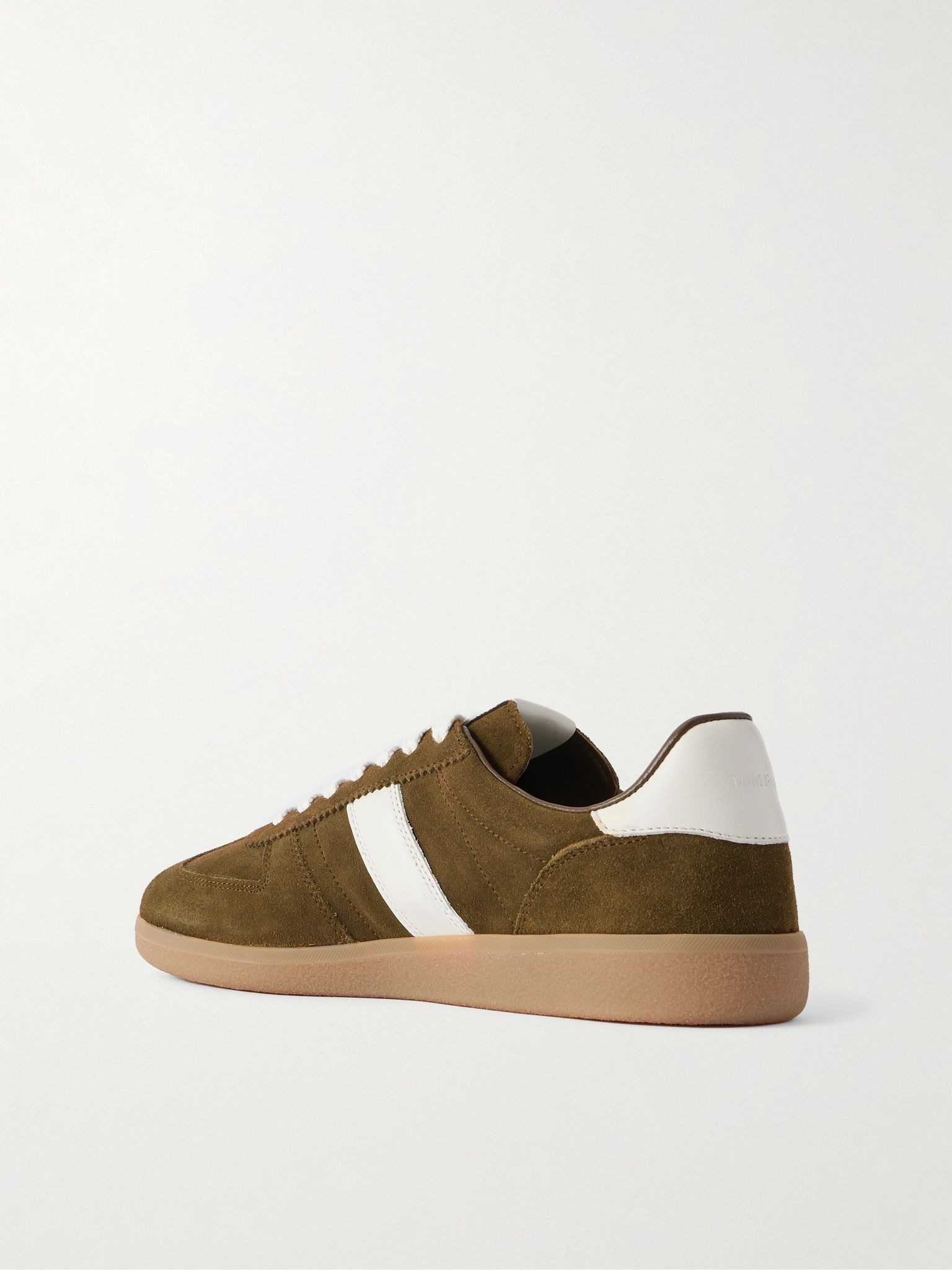Archer Leather-Trimmed Suede Sneakers Brown - 4