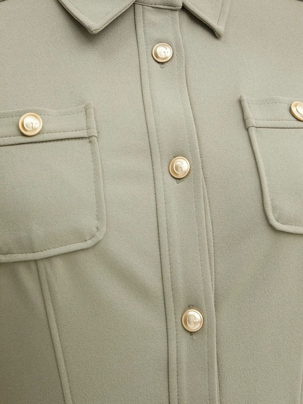 button-fastening pocket dress - 4