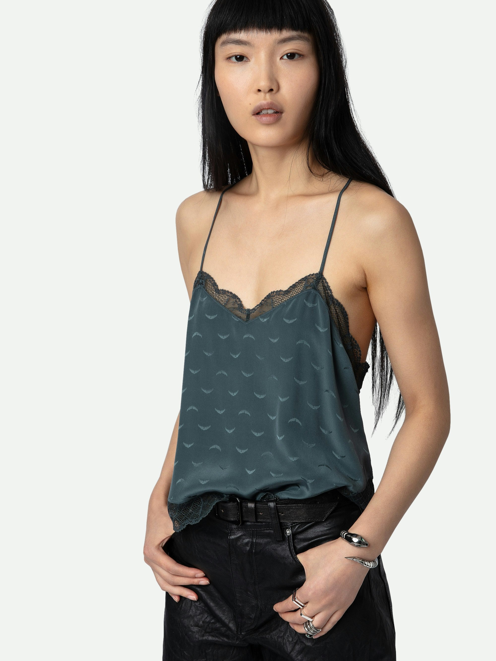 Claudy Silk Jacquard Camisole - 6