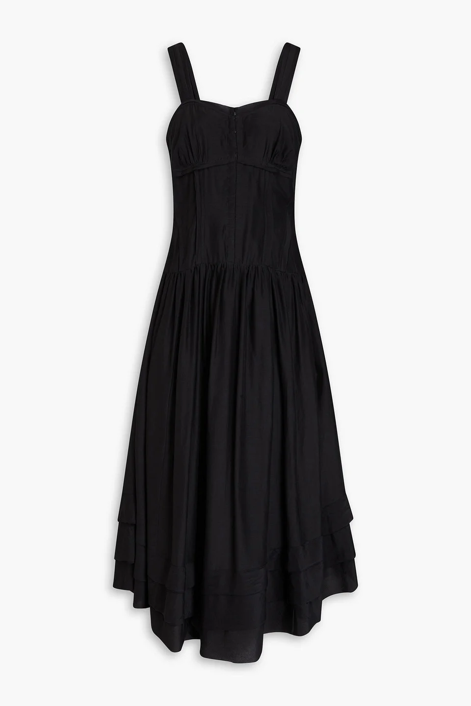 Faye cotton and silk-blend voile midi dress - 1