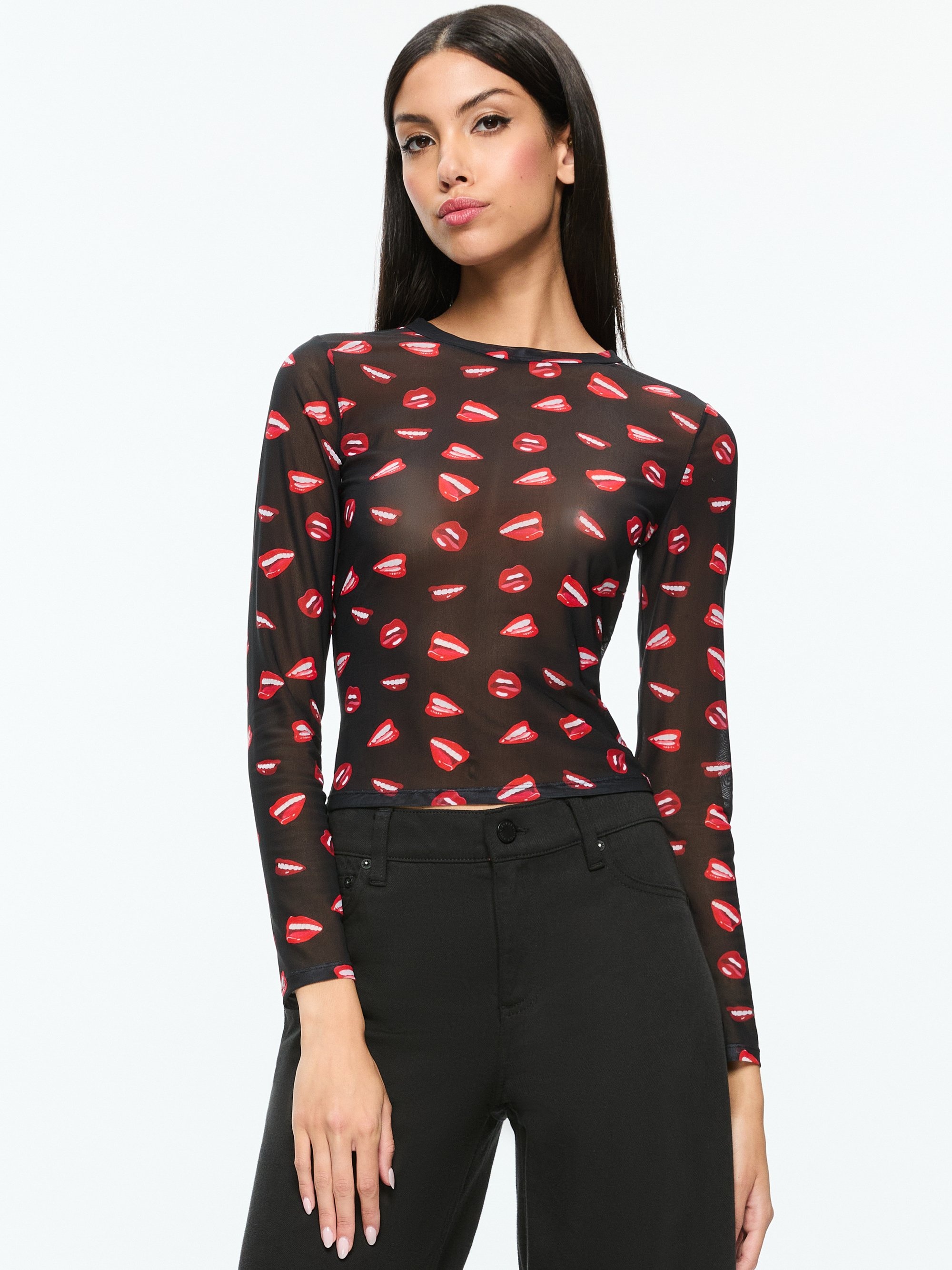 A+O X TOM WESSELMANN DELAINA MESH LONG SLEEVE TOP - 2