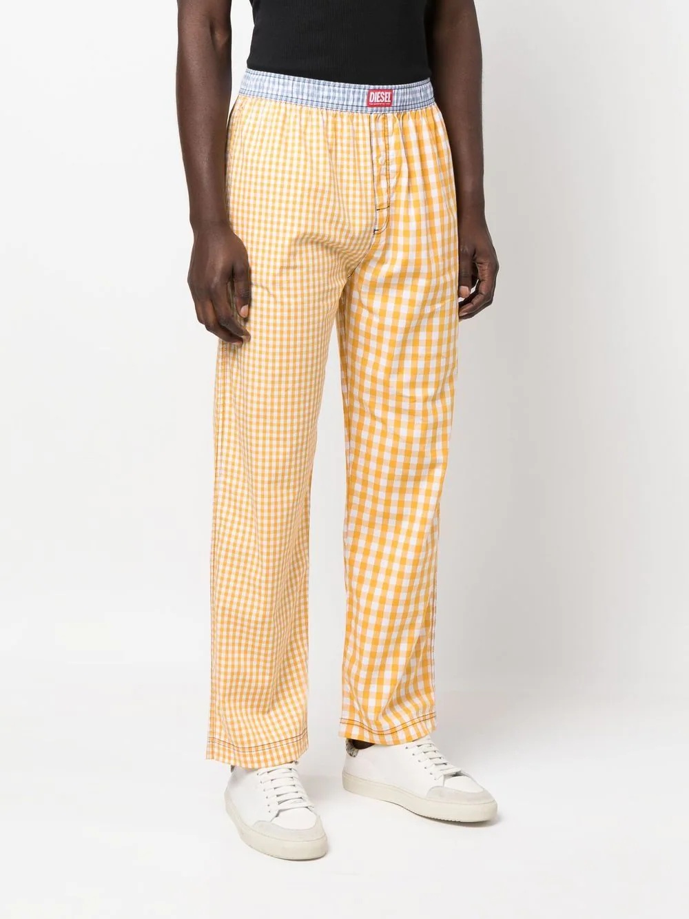 Derik gingham-check cotton pants - 3