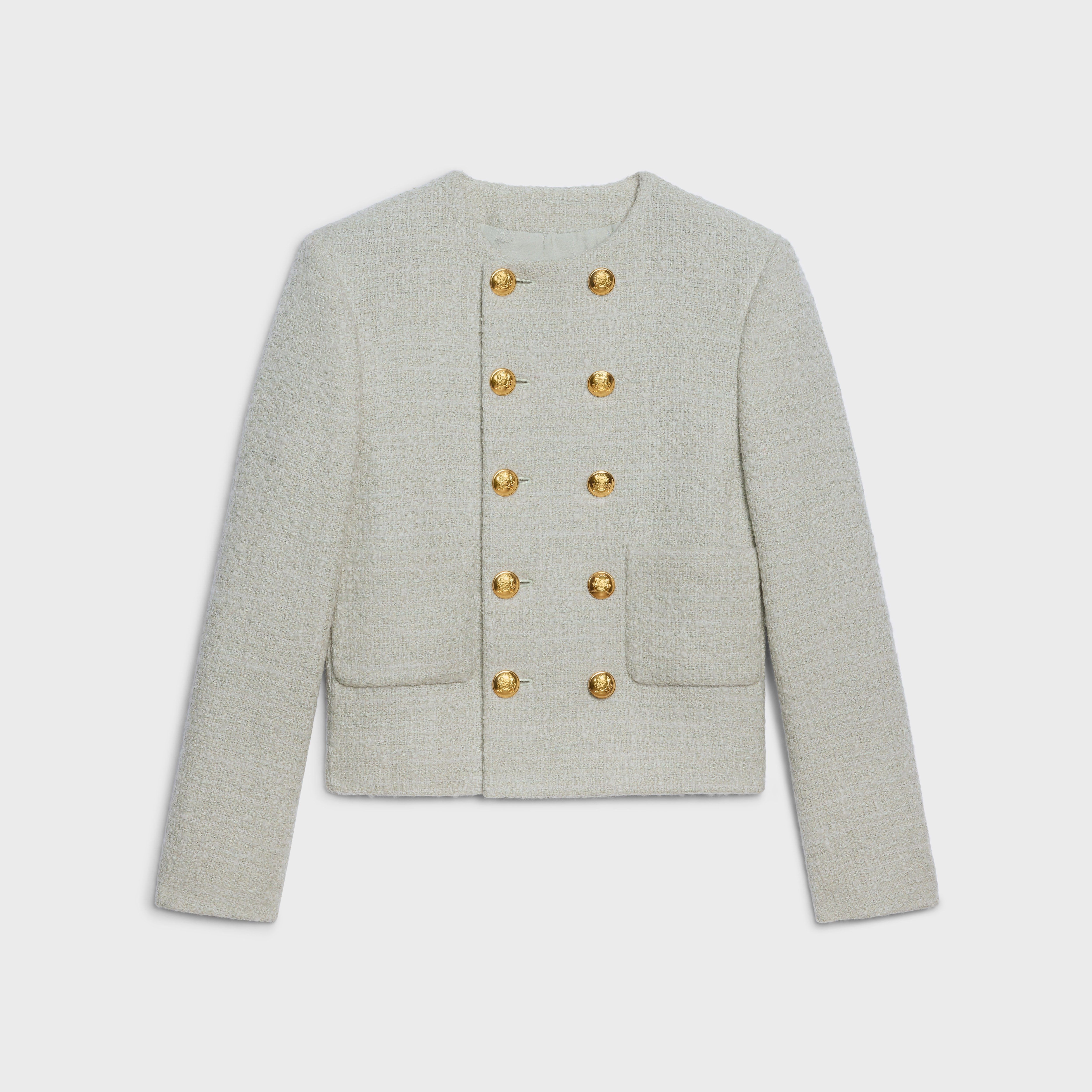 “CHASSEUR" JACKET IN PLAIN TWEED - 1