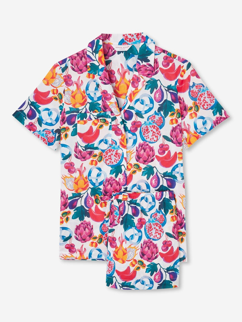 Women's Short Pyjamas Ledbury 50 Cotton Batiste White 1