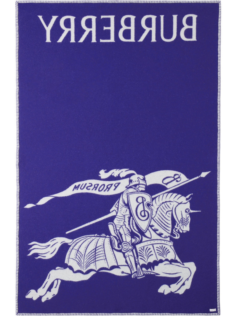 Burberry Navy & White EKD Label Throw outlook