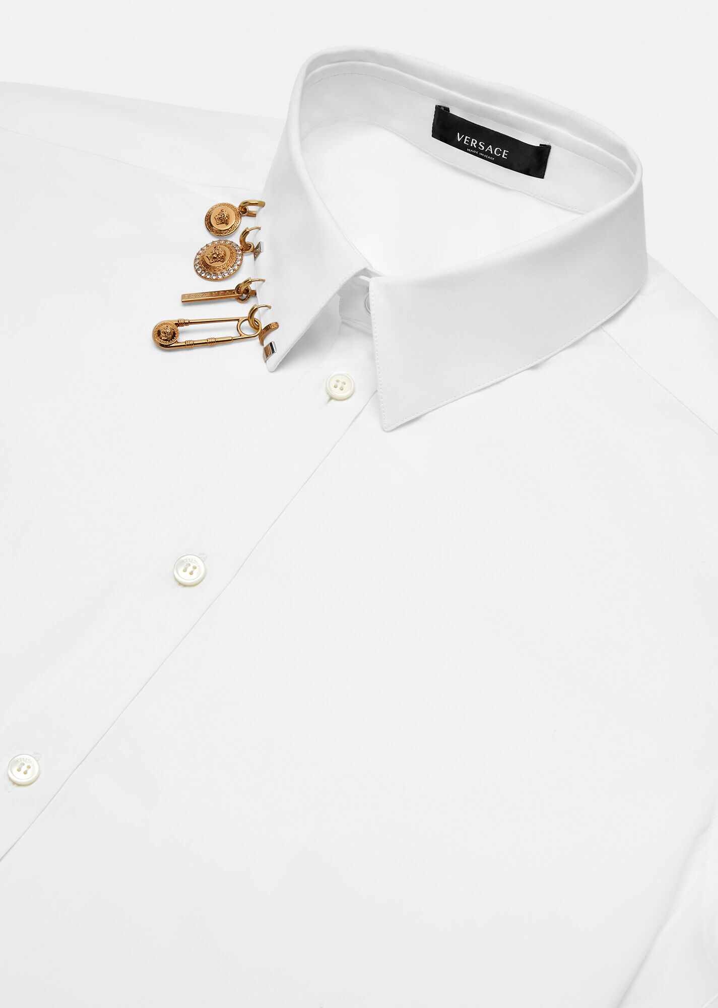 Charm-Embellished Cotton Poplin Shirt - 5