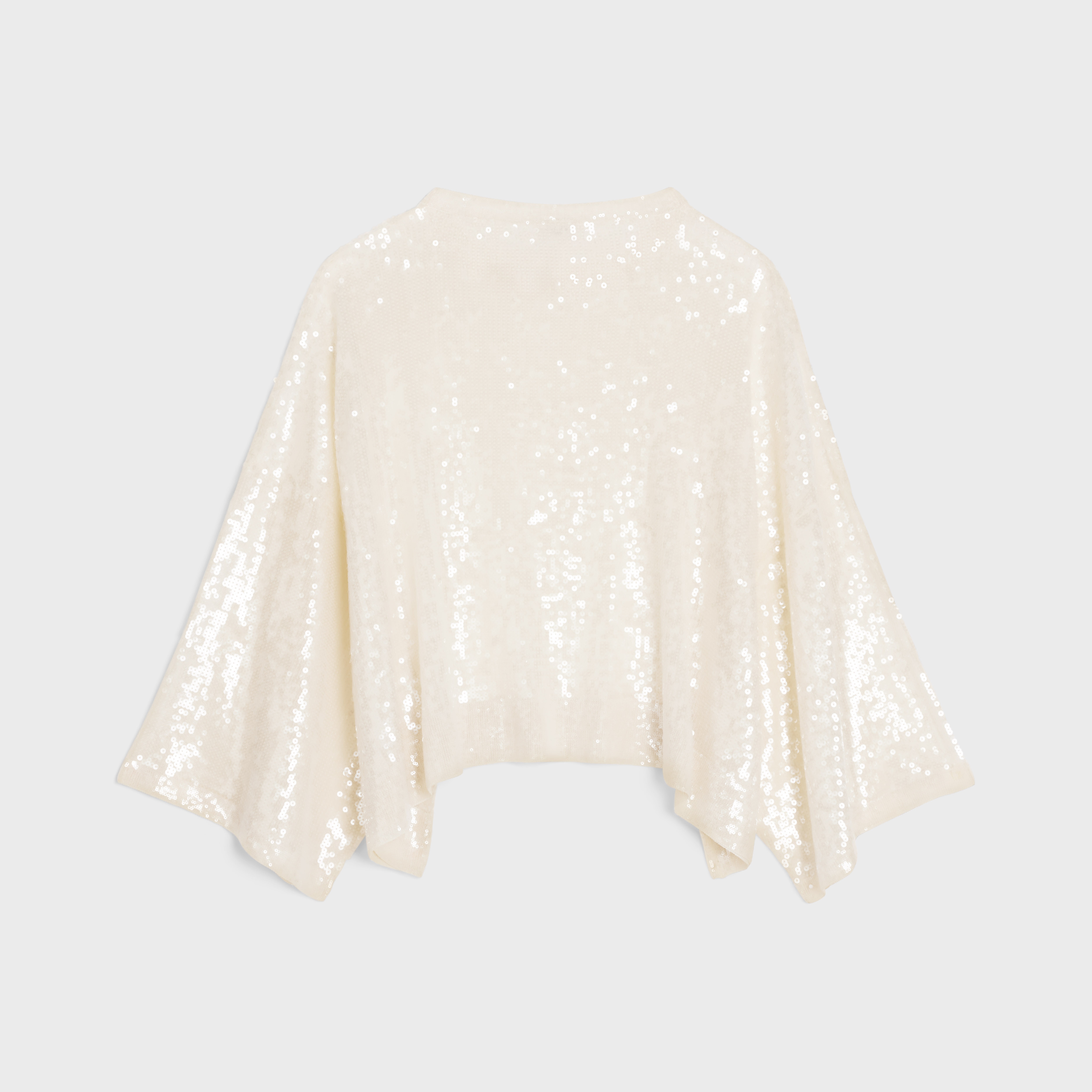 embroidered crop top in silk - 2