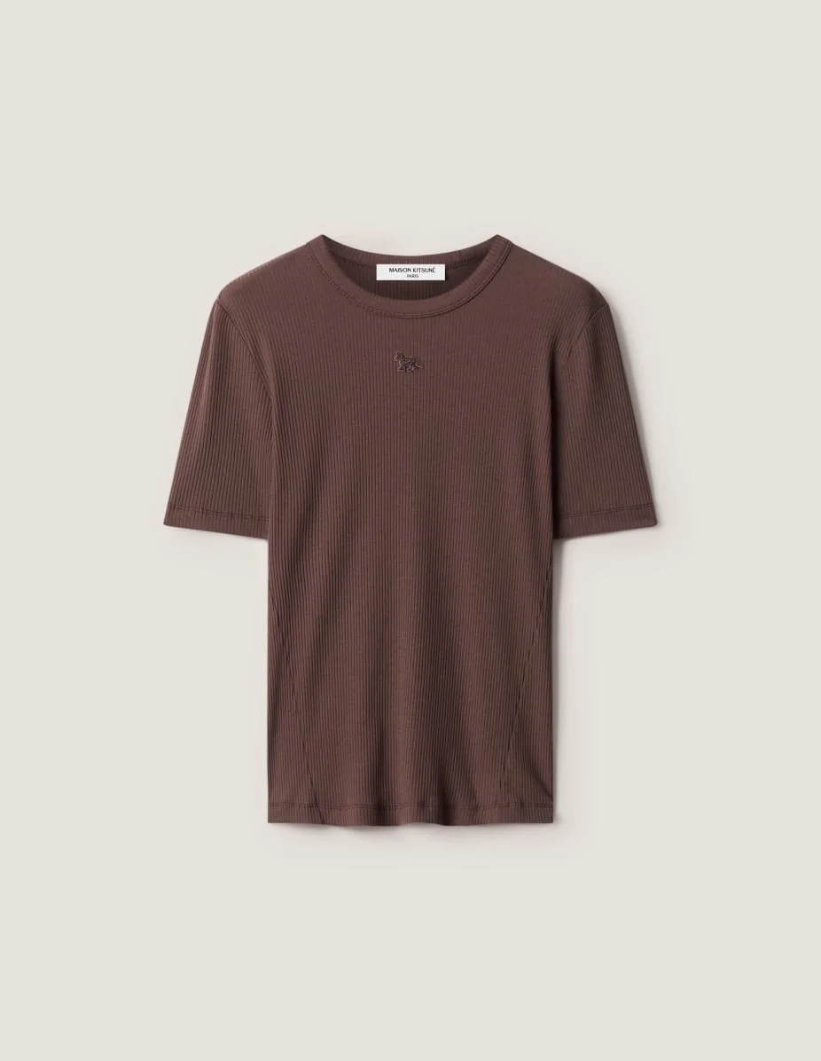 RIBBED BABY FOX FITTED TEE-SHIRT - 1