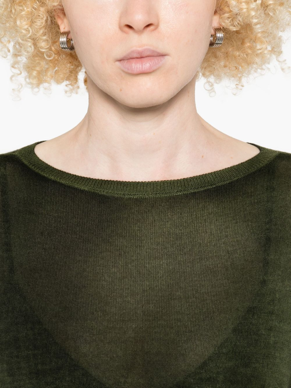 metallic-detail sweater - 5