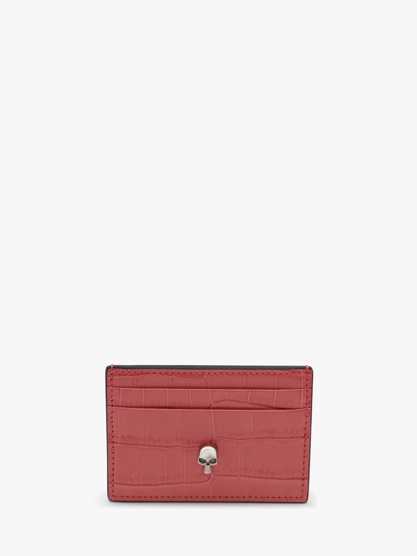 Skull Card Holder in Coral - 1