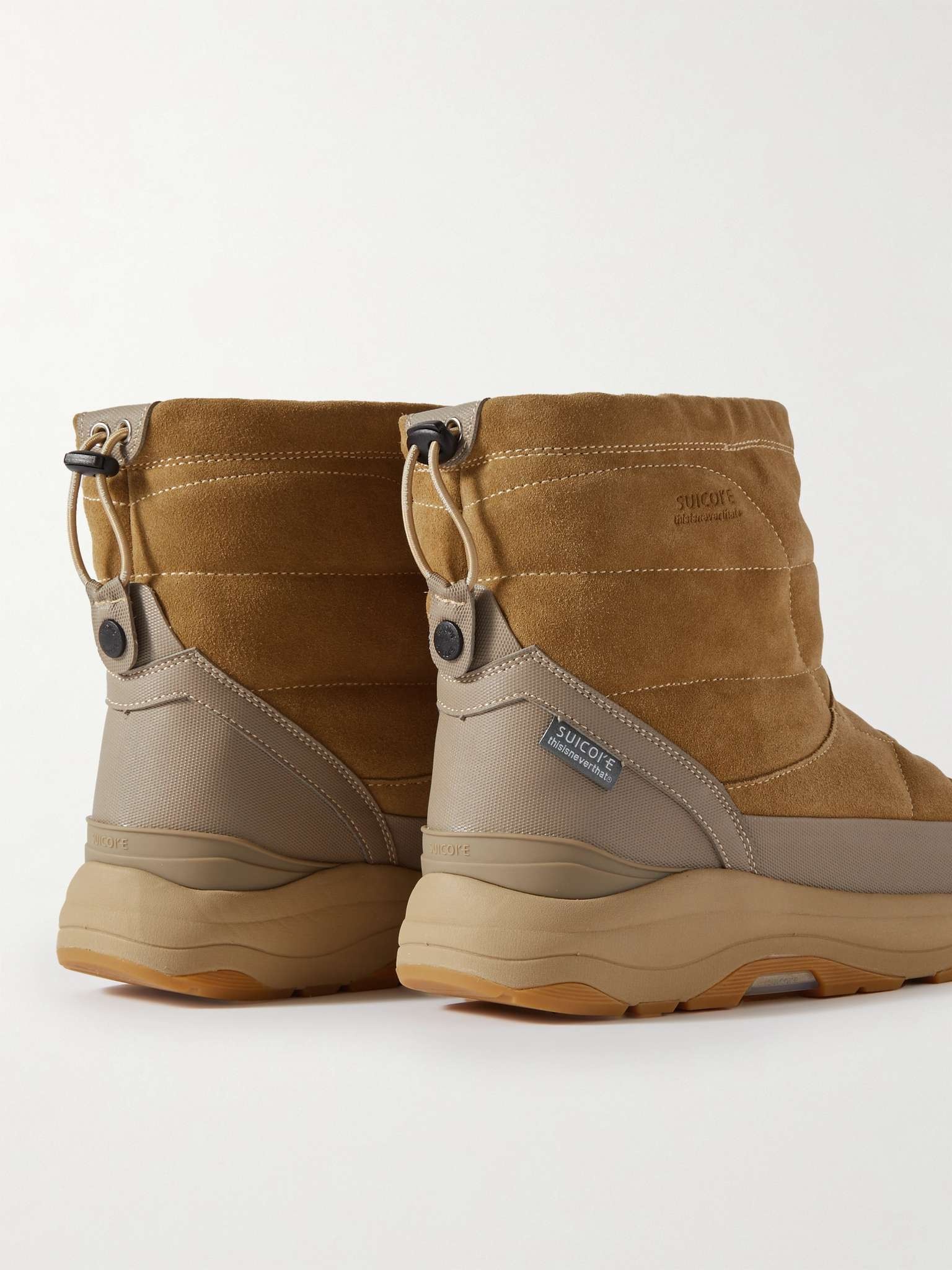 + thisisneverthat® Bower-abTNT Rubber-Trimmed Quilted Suede Boots - 5
