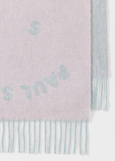 Paul Smith Pink PS 'Happy' Wool Scarf outlook