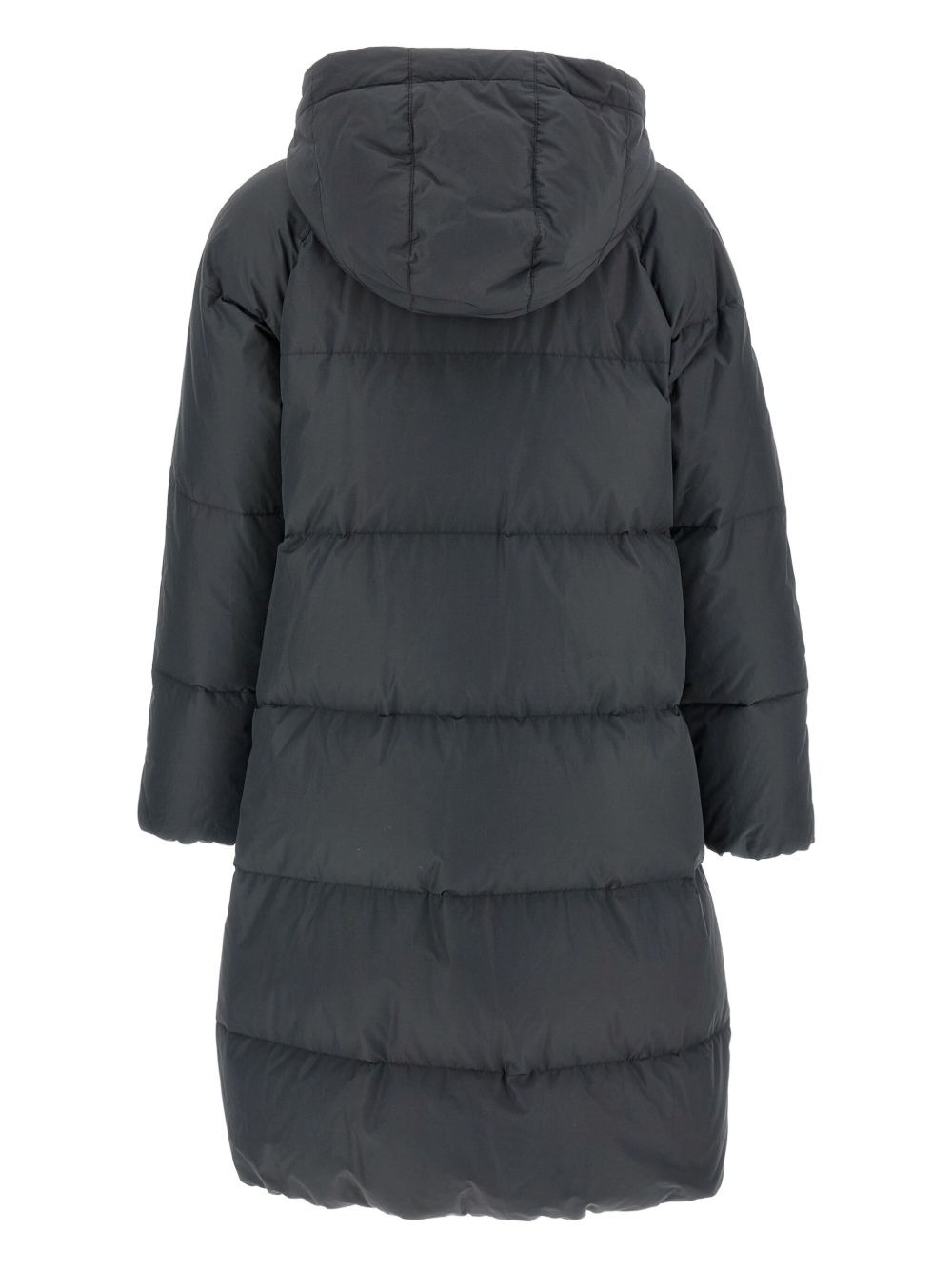 quilted-design hooded down coat - 2