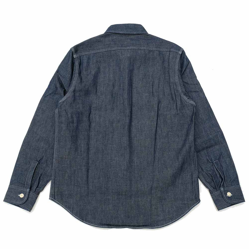 SUGAR CANE BLUE DENIM L/S WORK SHIRT - SC27852 outlook