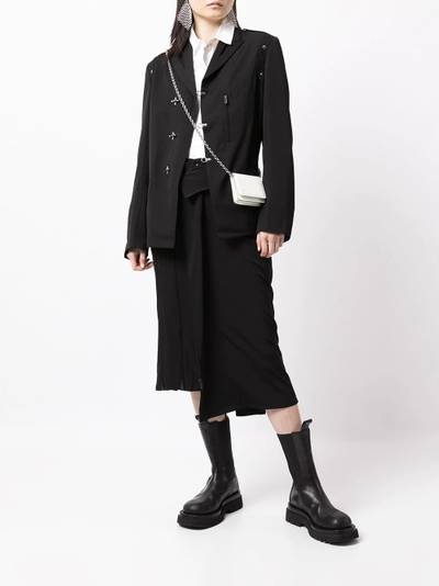 Yohji Yamamoto asymmetric zip detail skirt outlook