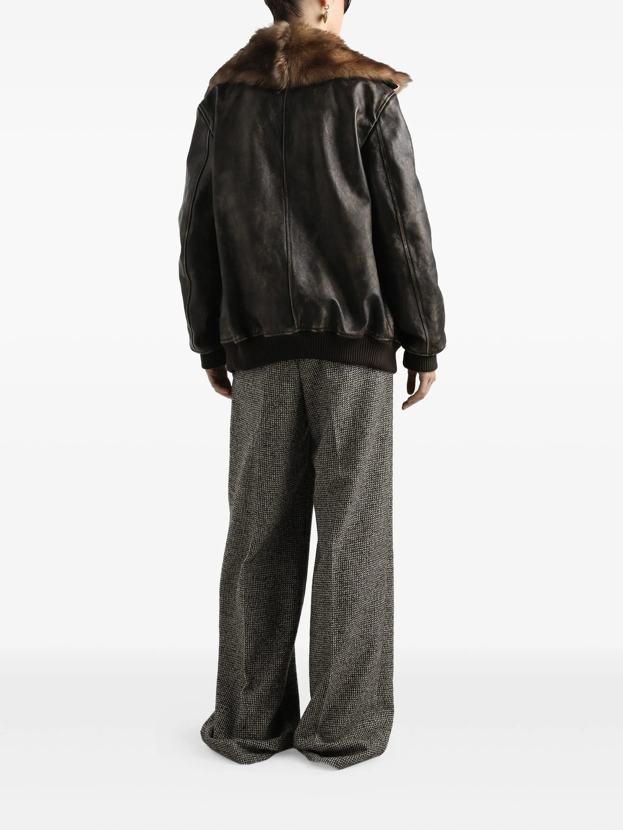 leather bomber jacket - 3