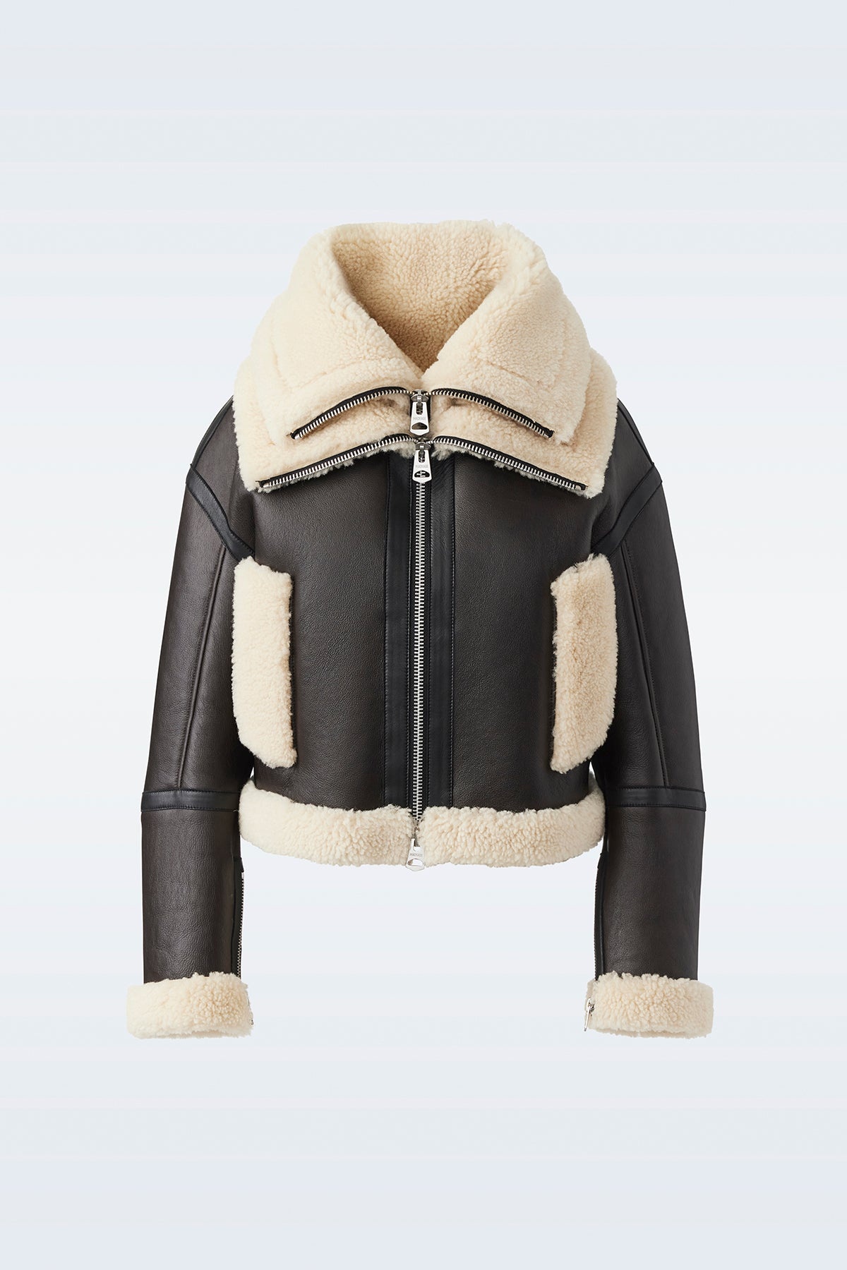 PENELOPA Sheepskin jacket with double collar - 1