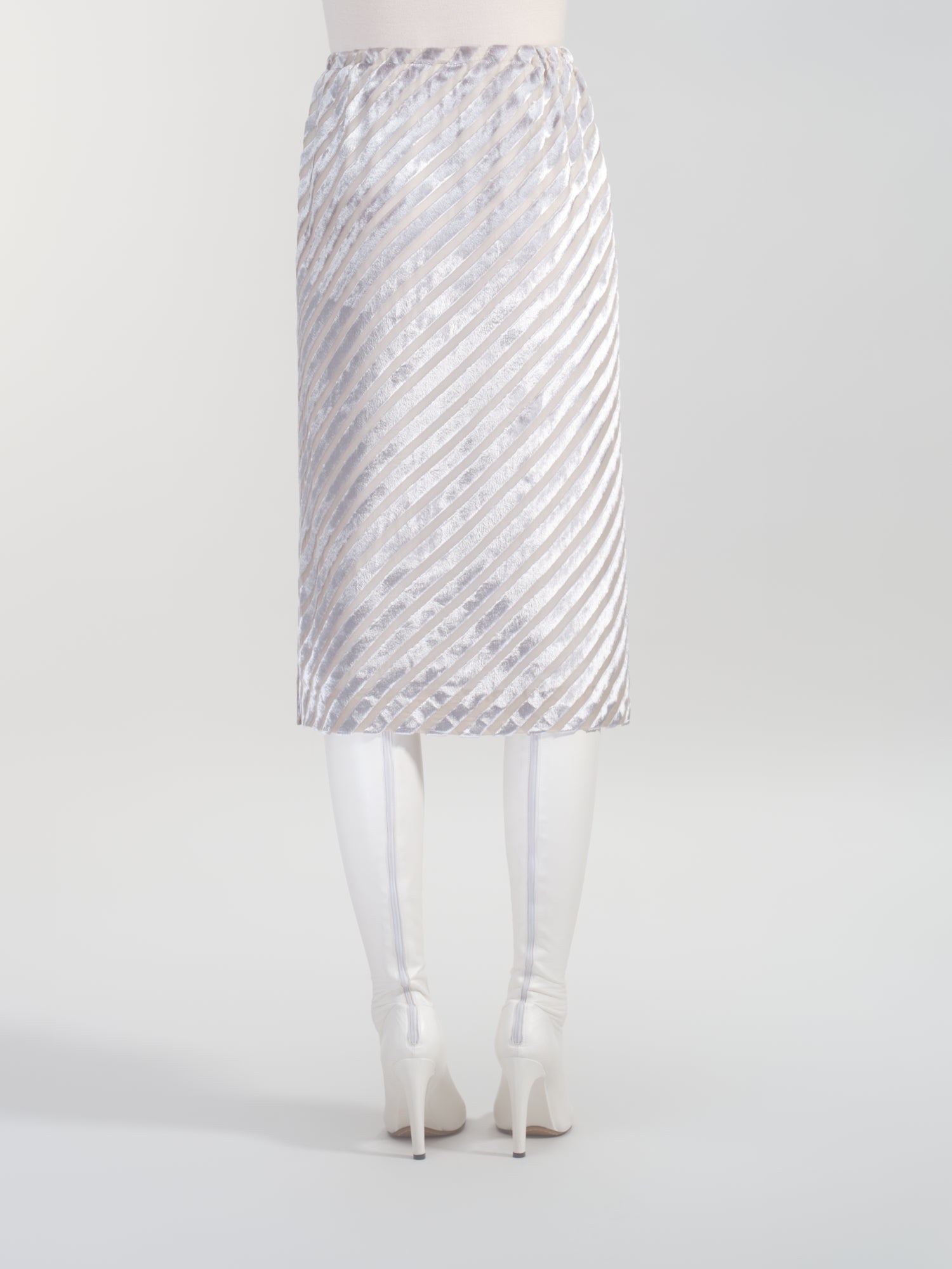 SILK DEVORE SKIRT - 4