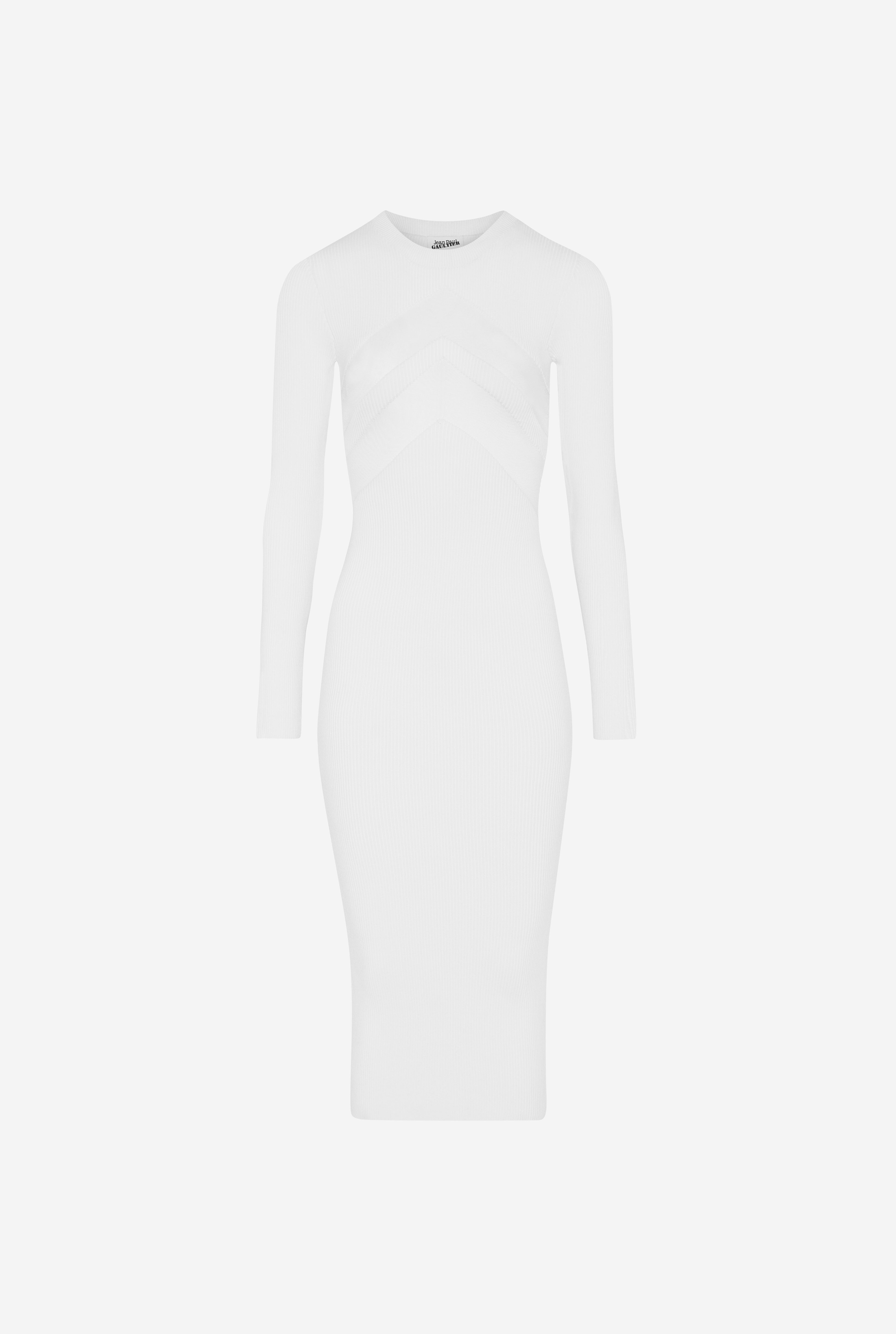 THE WHITE DRESS WITH CHEVRONS - 5