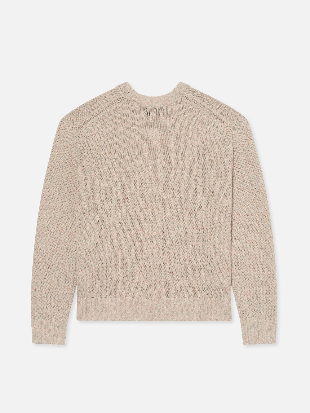Multi Color Distressed Sweater in Ecru Multi - 2