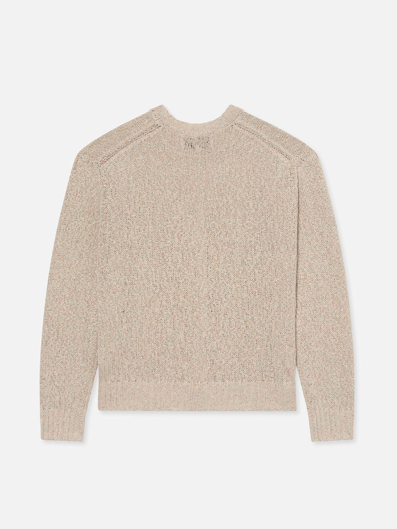 FRAME Multi Color Distressed Sweater in Ecru Multi outlook