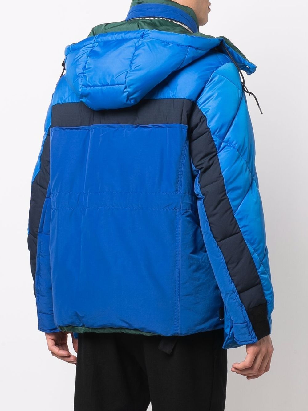 panelled oversize-pocket padded jacket - 4