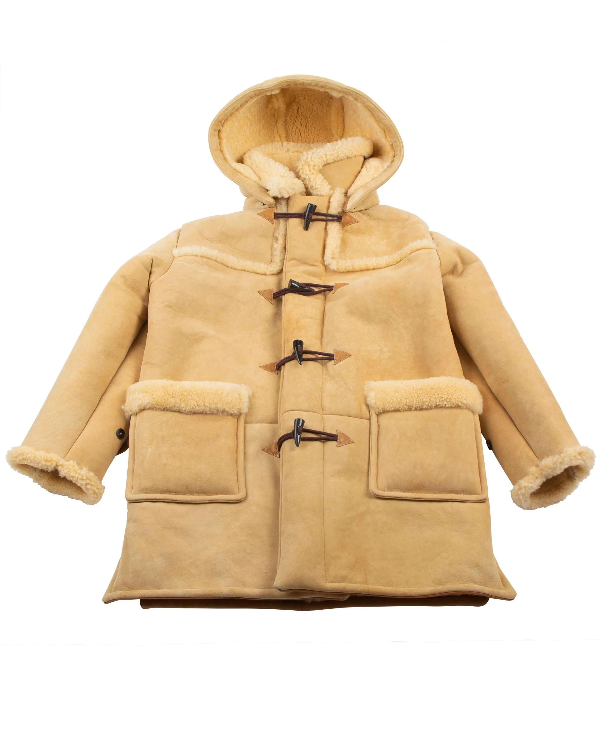 MJ21123 Mouton Duffle Coat Beige - 1