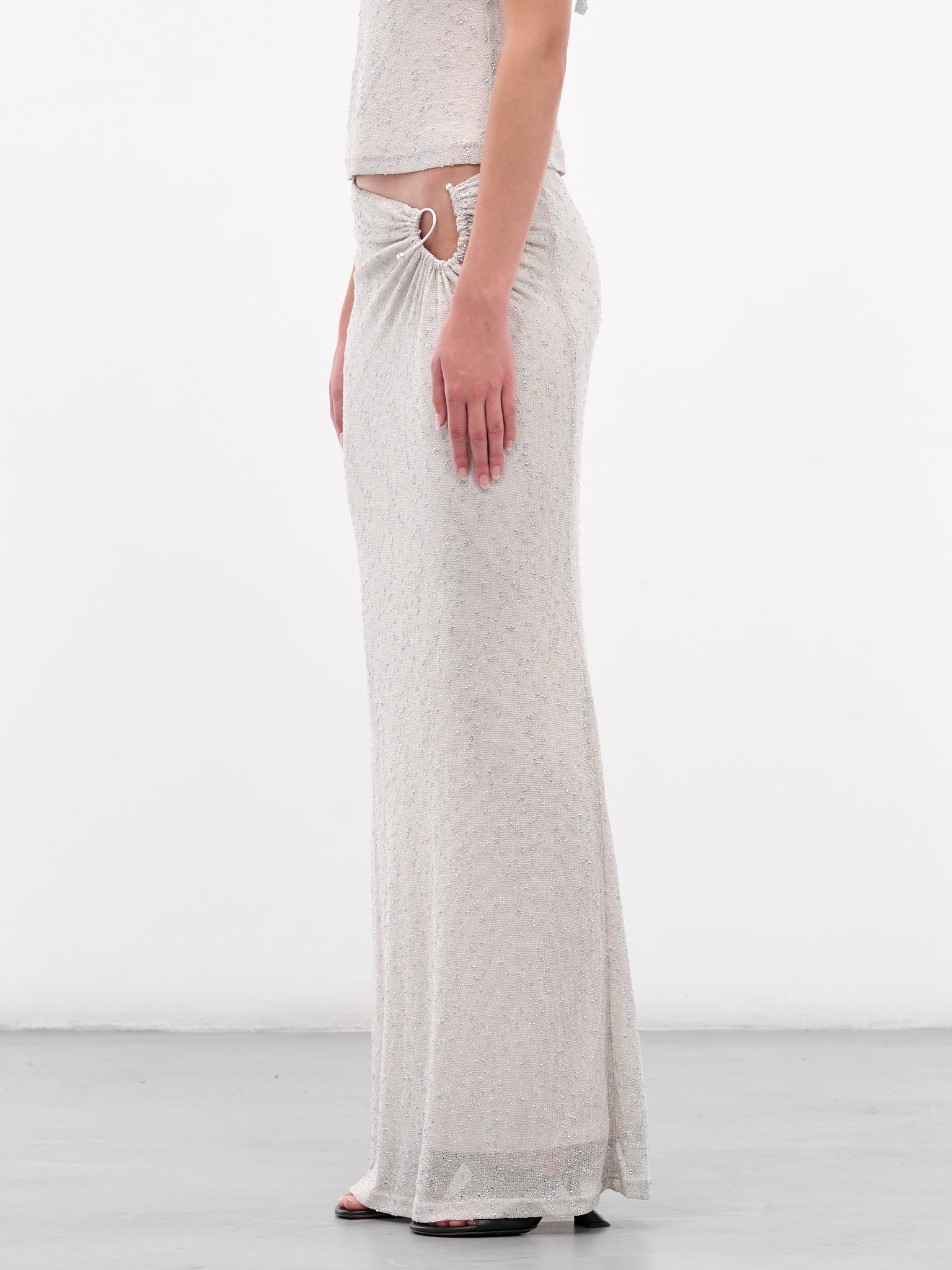 Gray Imber Metallic Looped Skirt - 2