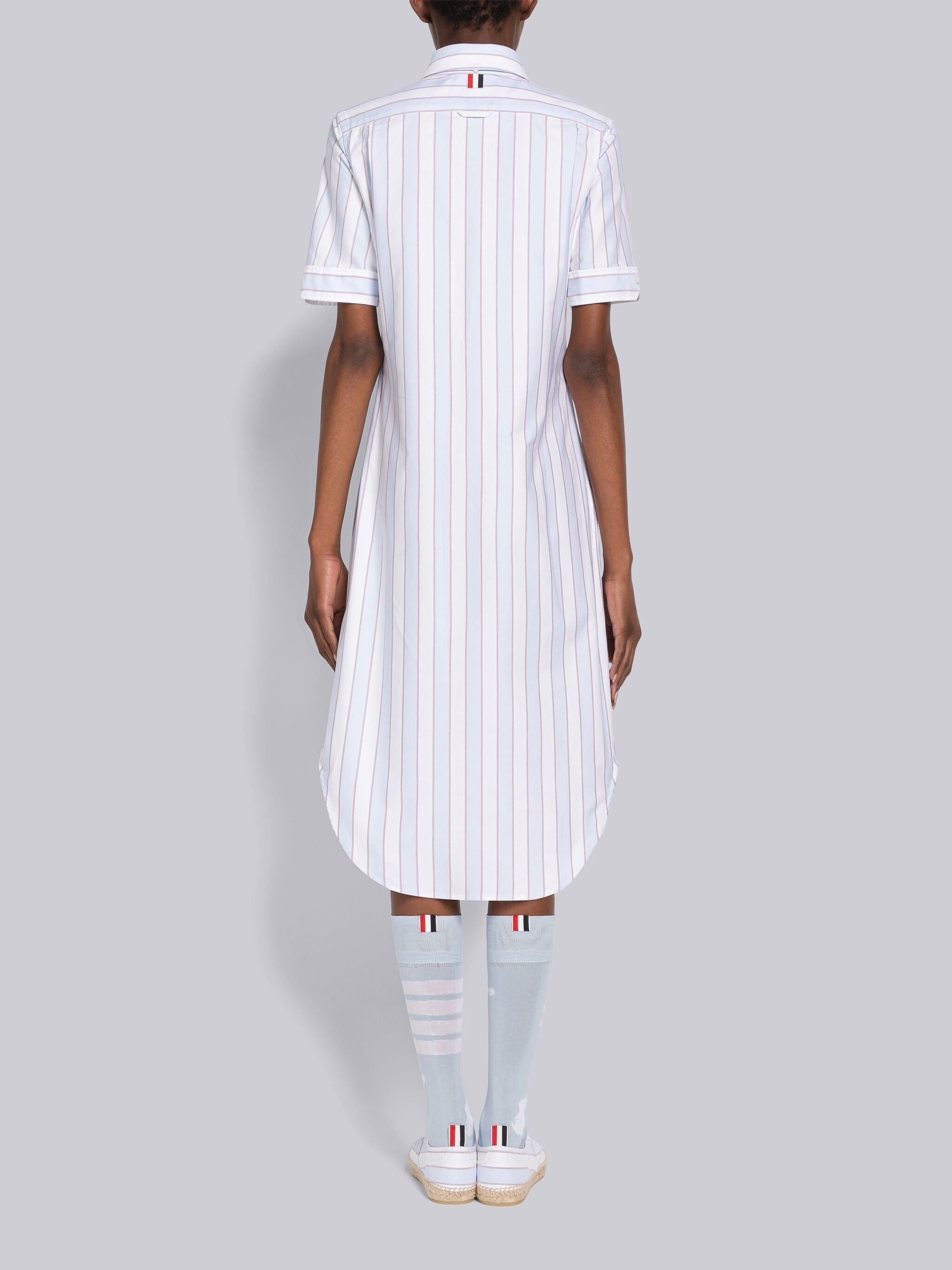 Awning Stripe Oxford Short Sleeve Shirtdress - 3