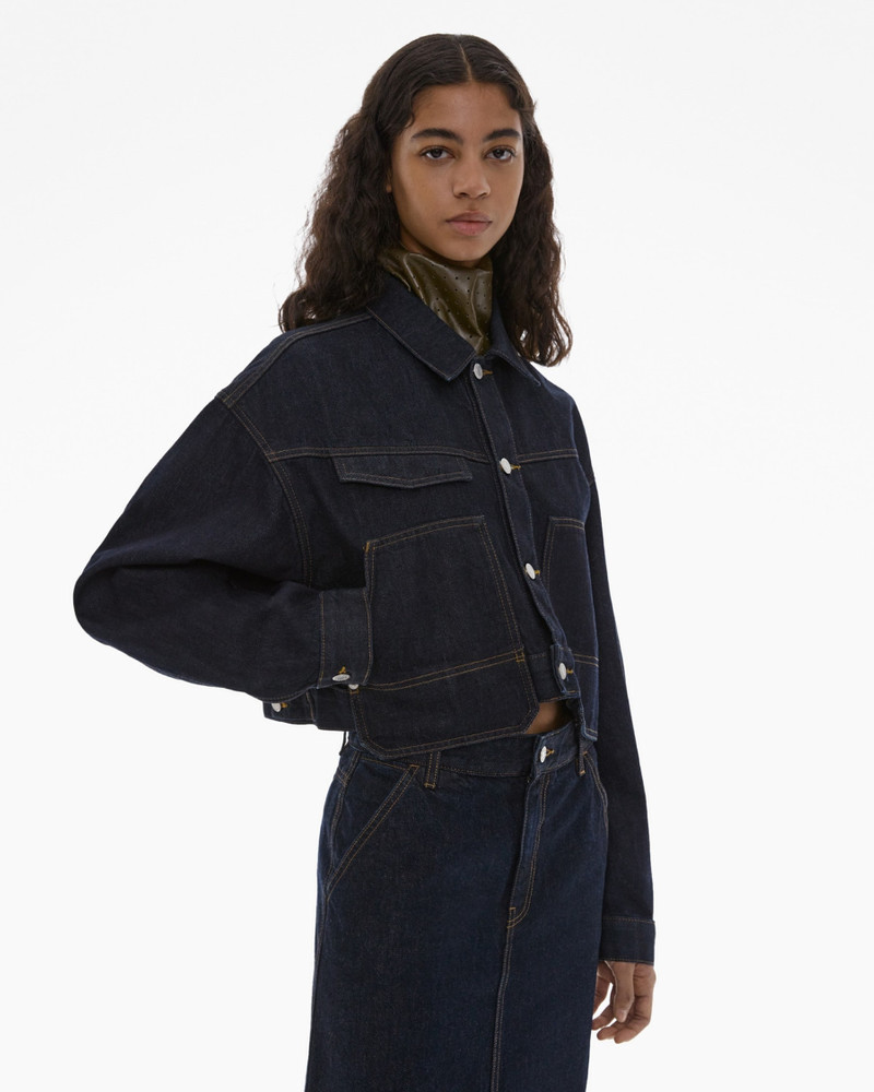 CROPPED DENIM TRUCKER JACKET 5