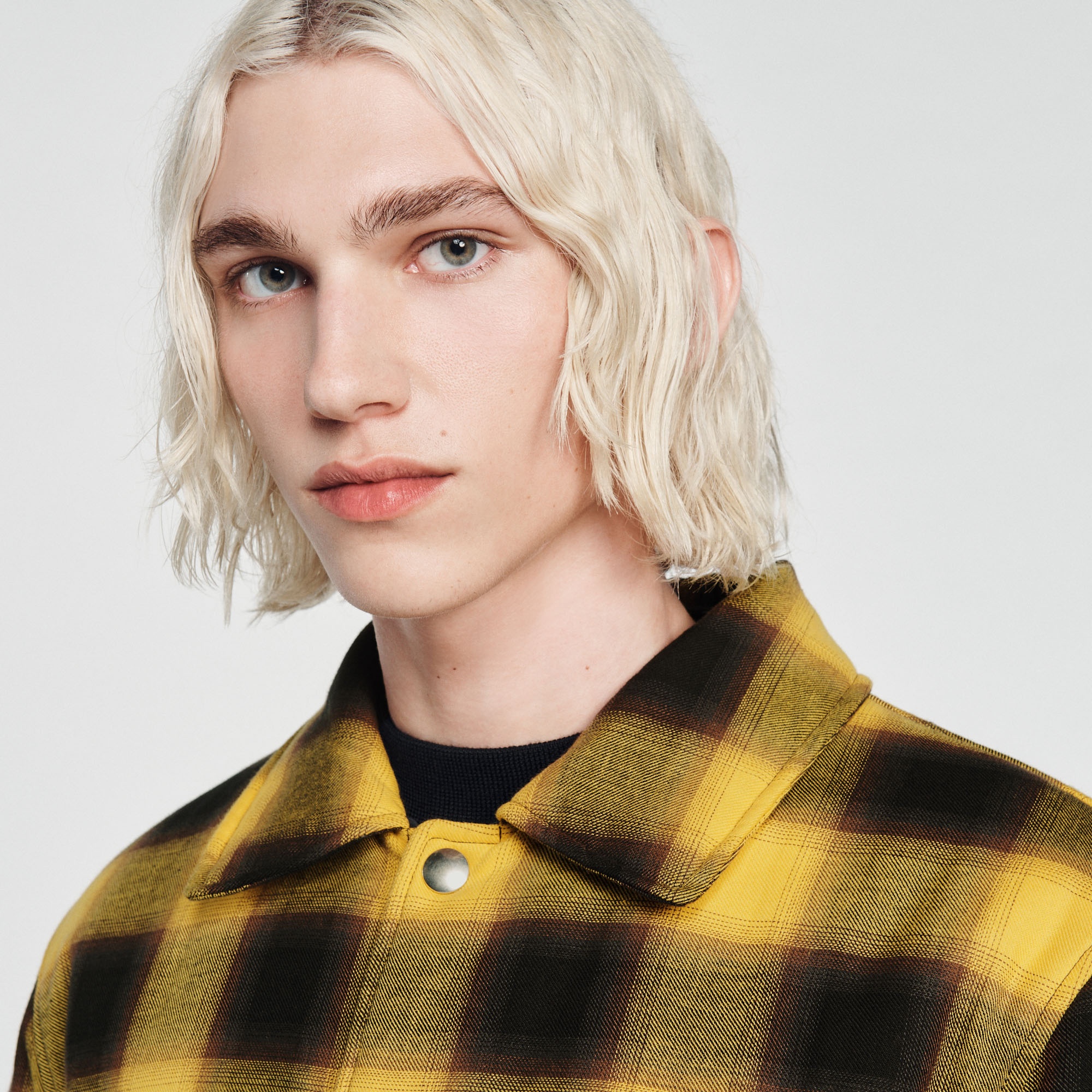 Quilted checked jacket - 4
