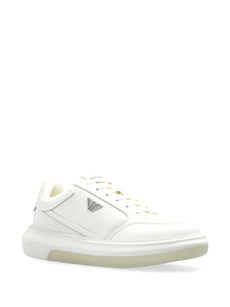 EMPORIO ARMANI logo patch trainers outlook