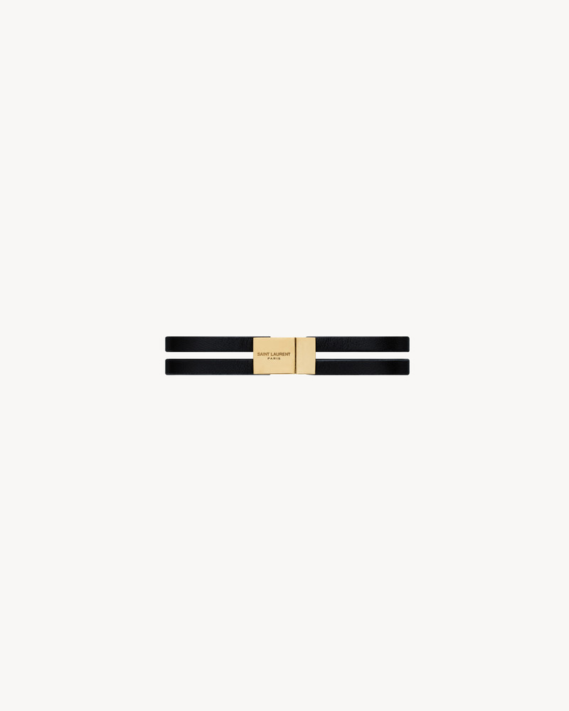 CASSANDRE DOUBLE-STRAND BRACELET IN LEATHER AND METAL 4