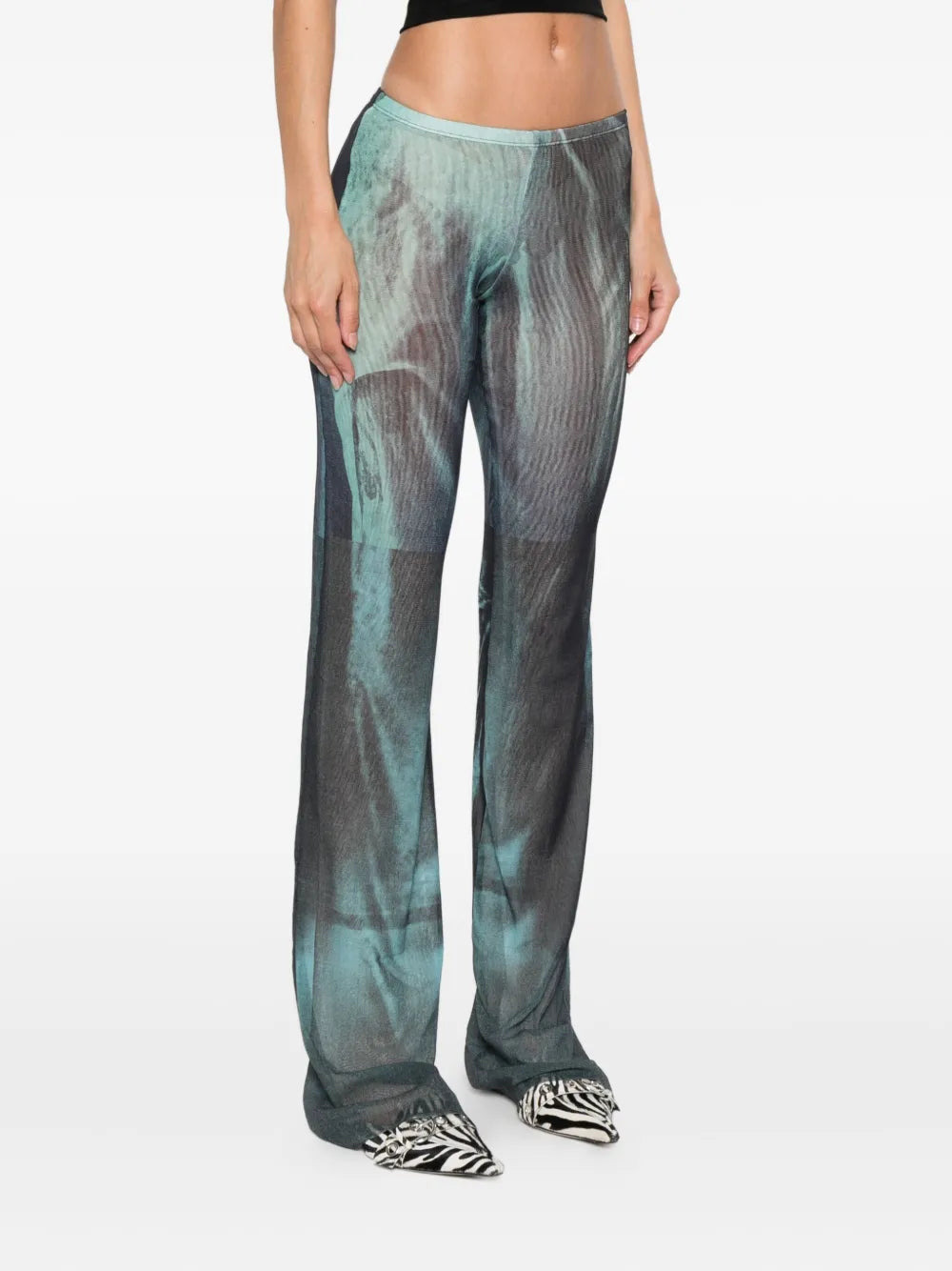 Abstract Print Pants - 3