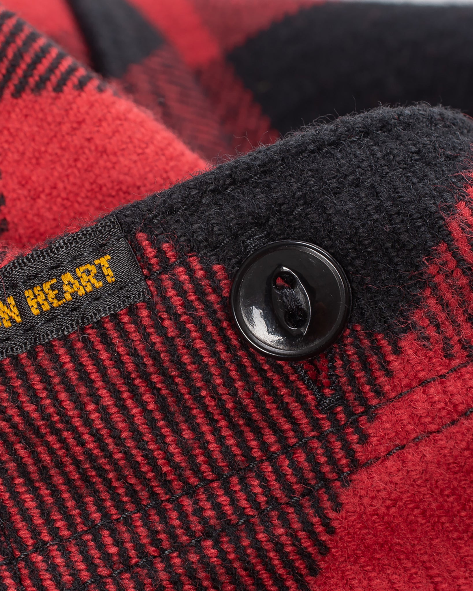 IHSH-244-RED Ultra Heavy Flannel Buffalo Check Work Shirt - Red/Black - 8