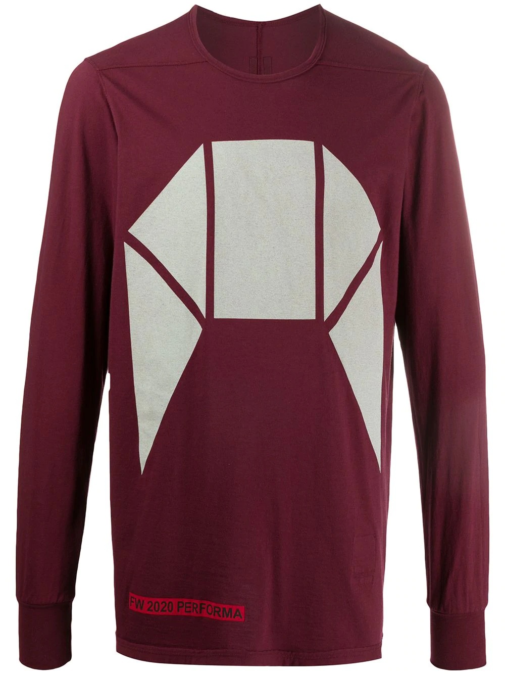 geometric print crew neck sweatshirt - 1