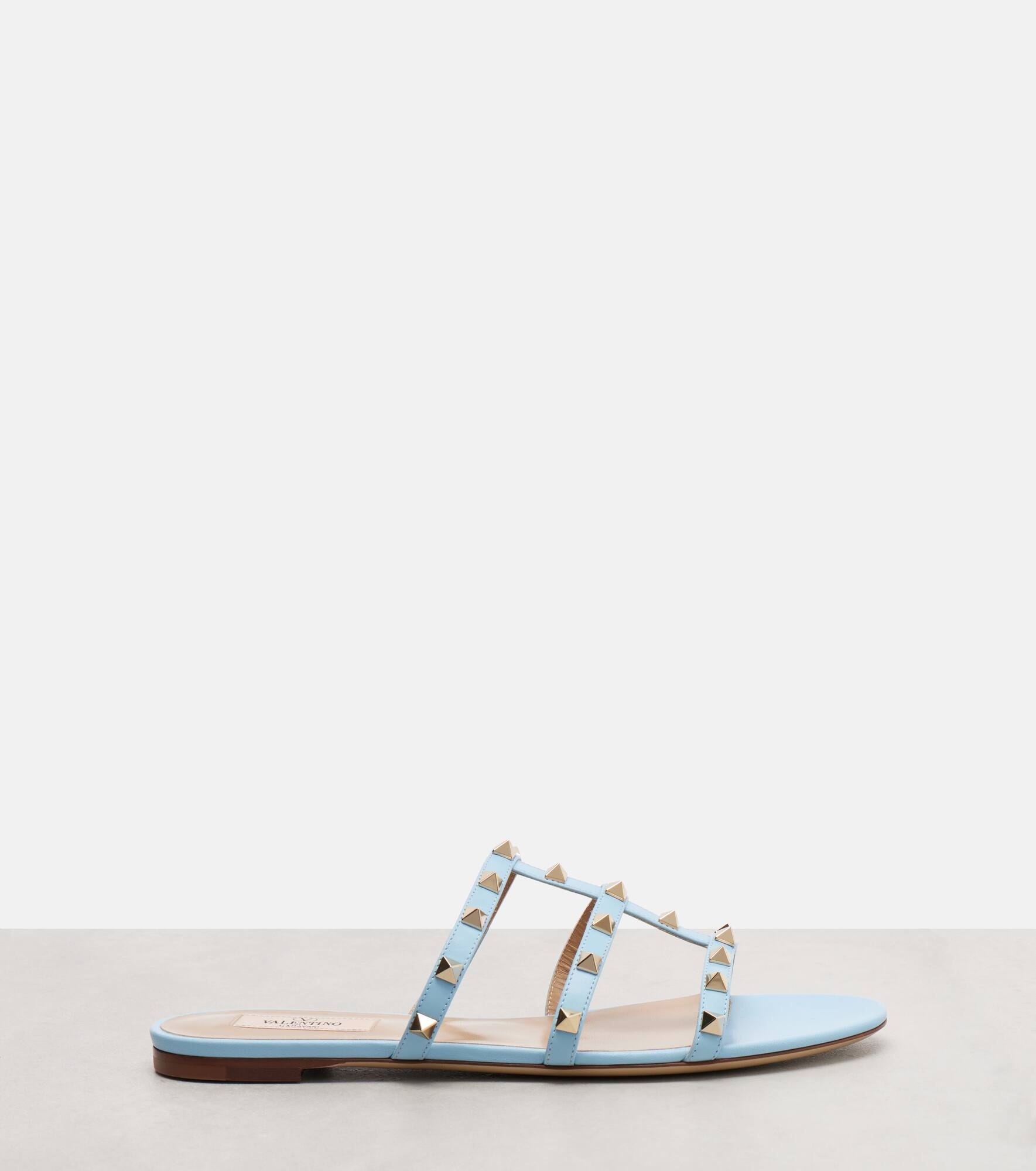Rockstud leather sandals - 4