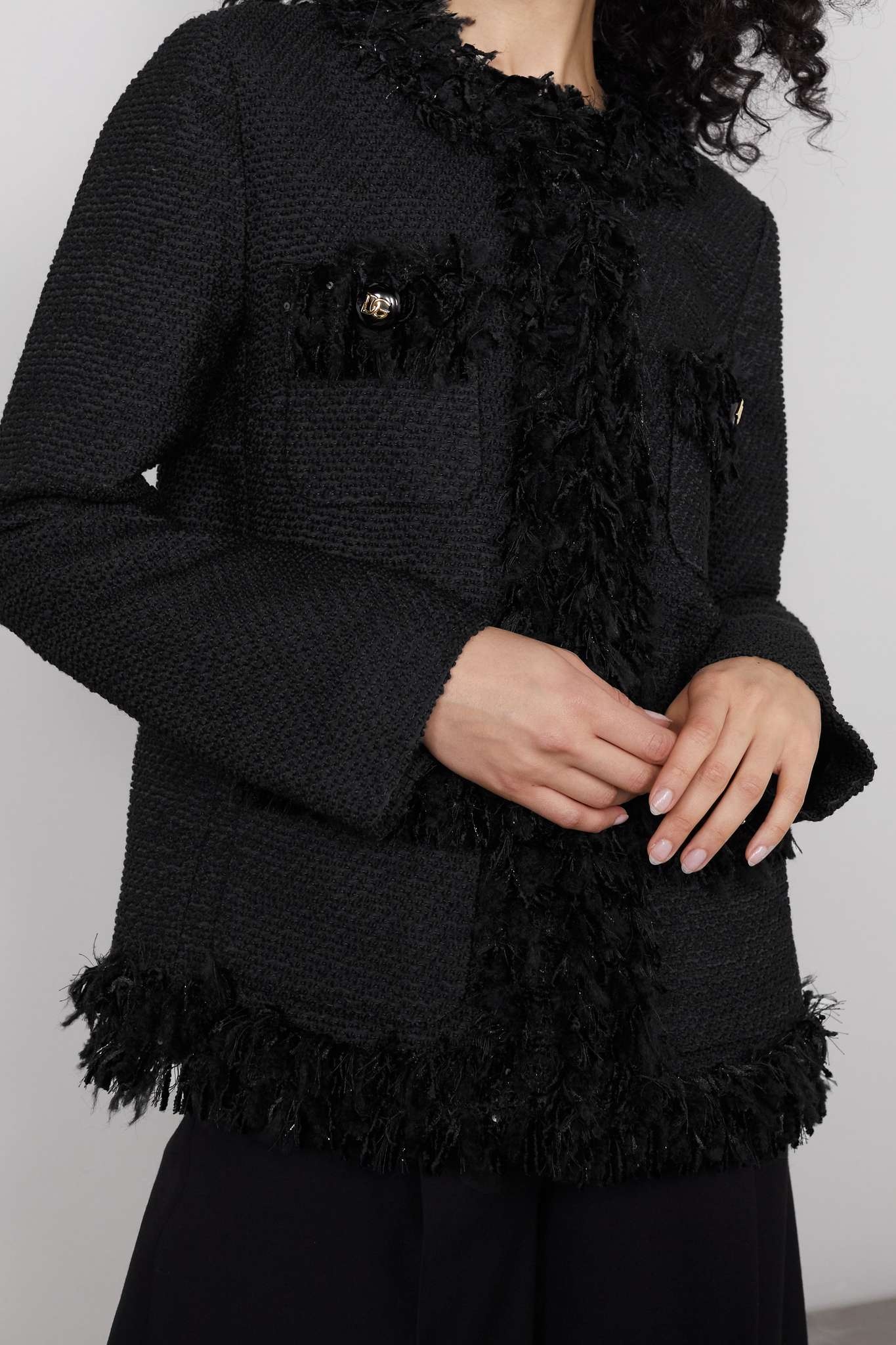 Fringed bouclé-tweed jacket - 3